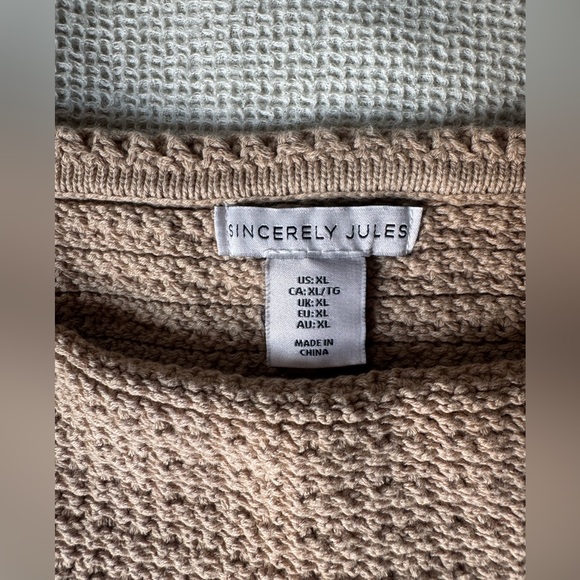 Sincerely Jules Tan Knit Camisole with Button Accents - Picture 2 of 3